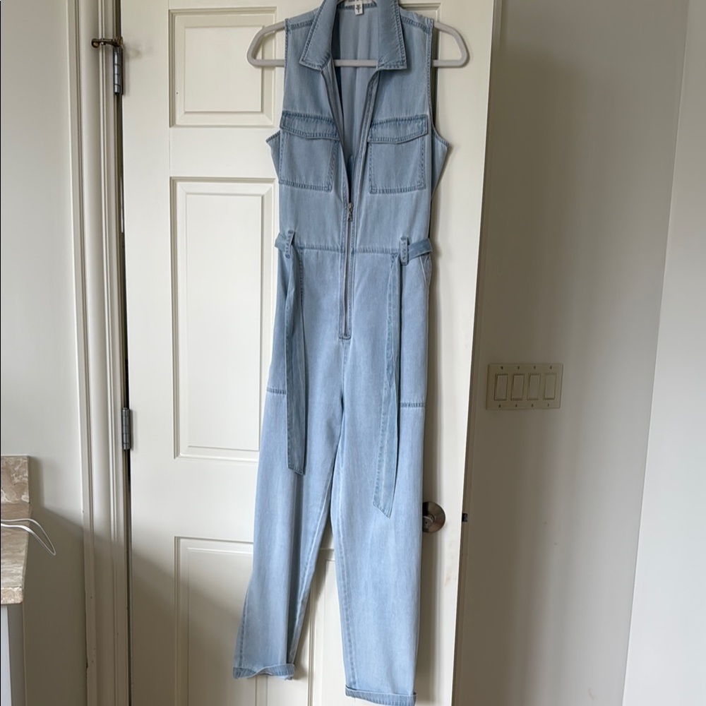 Women's Light Blue Denim Jumpsuit